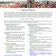 CHES 2023 - Call for Papers